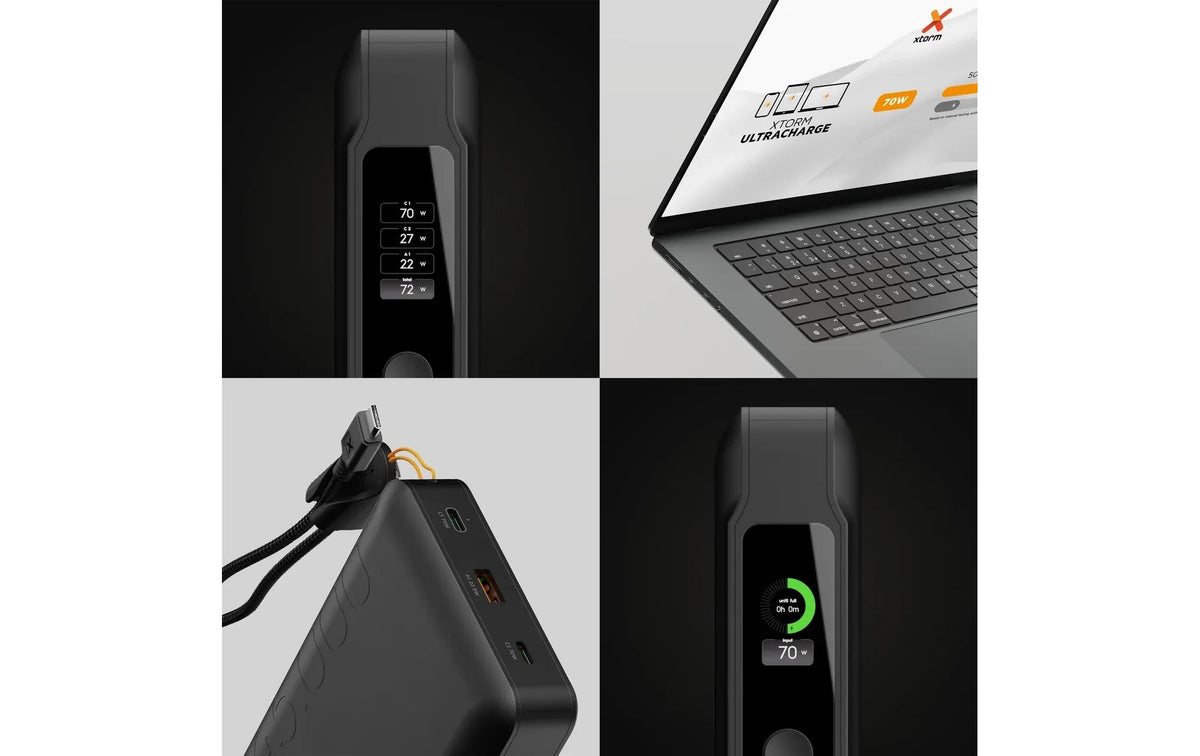 Xtorm NextGen6 Powerbank 45'000 mAh – 70 W PD, 2× USB-C, 1× USB-A, schwarz