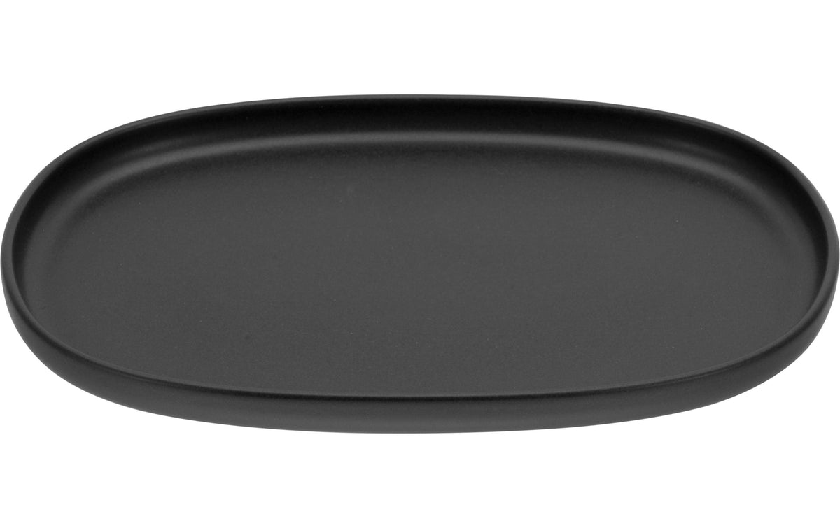 Creatable Servierplatte CreaTable Uno Black – 23 × 33 × 2 cm, Steinzeug, mikrowellengeeignet