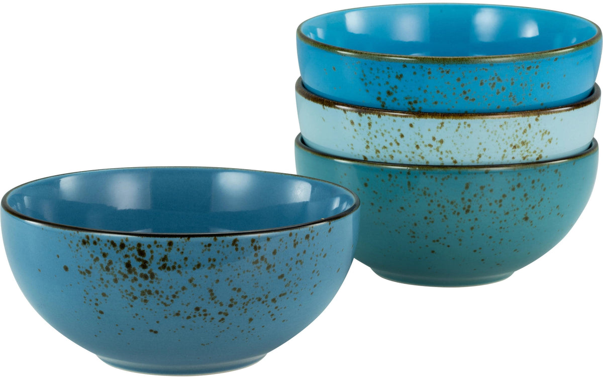 CreaTable Schale Nature Collection Aqua Buddha – 4er Set, 350 ml, Ø 17,5 cm, Steinzeug, spülmaschinenfest