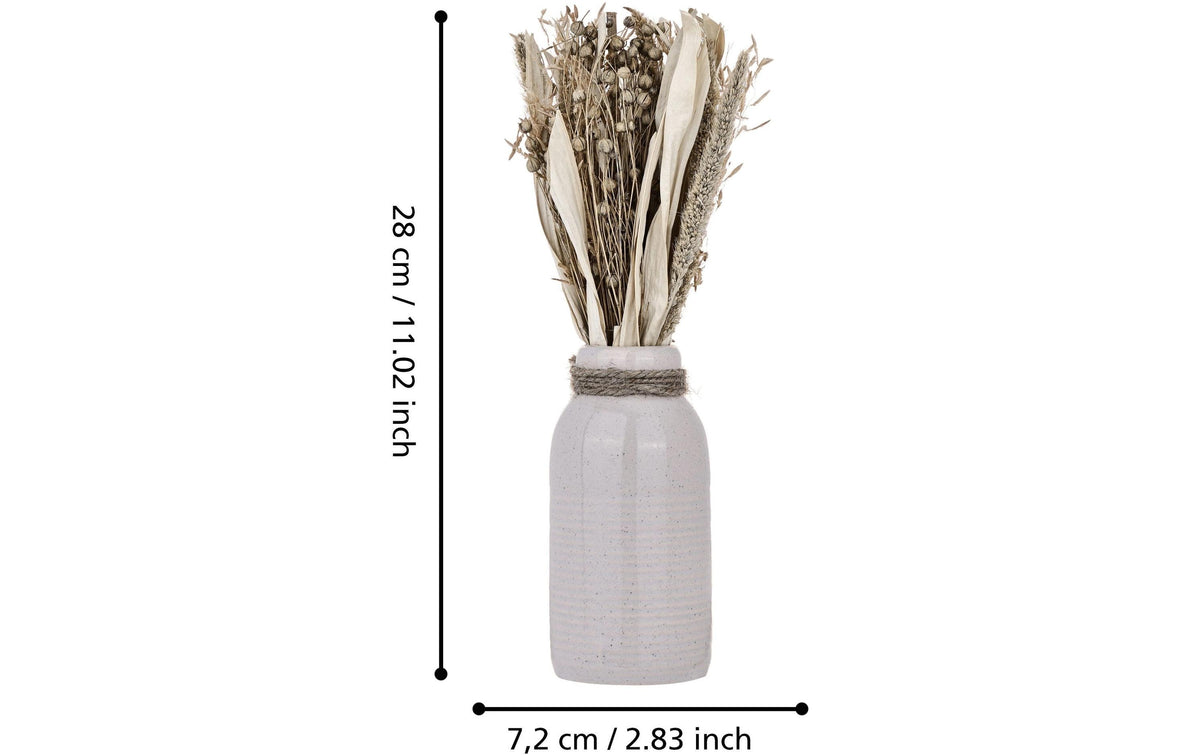 Eglo Trockenblumen – Glas & Trockenblume, Braun – mit Vase – 1er-Pack