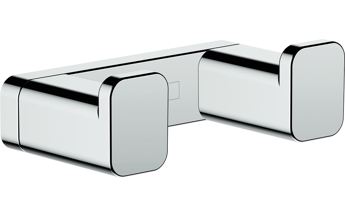 Hansgrohe Haken AddStoris Q – 6,6×3,6×2,1 cm, Metall/Chrom, 3 kg, zum Schrauben
