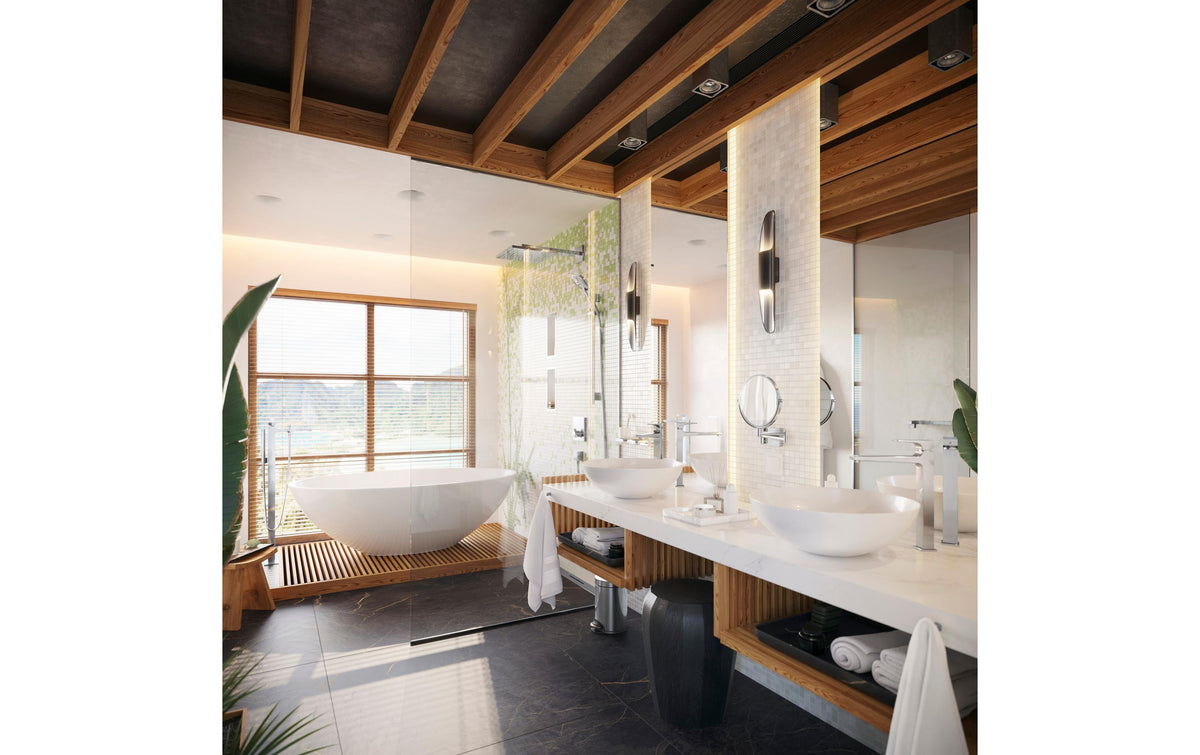 Hansgrohe Wandabfallbehälter AddStoris – Kunststoff/Metall, rund – chrom – Ø 17 × 26,5 cm
