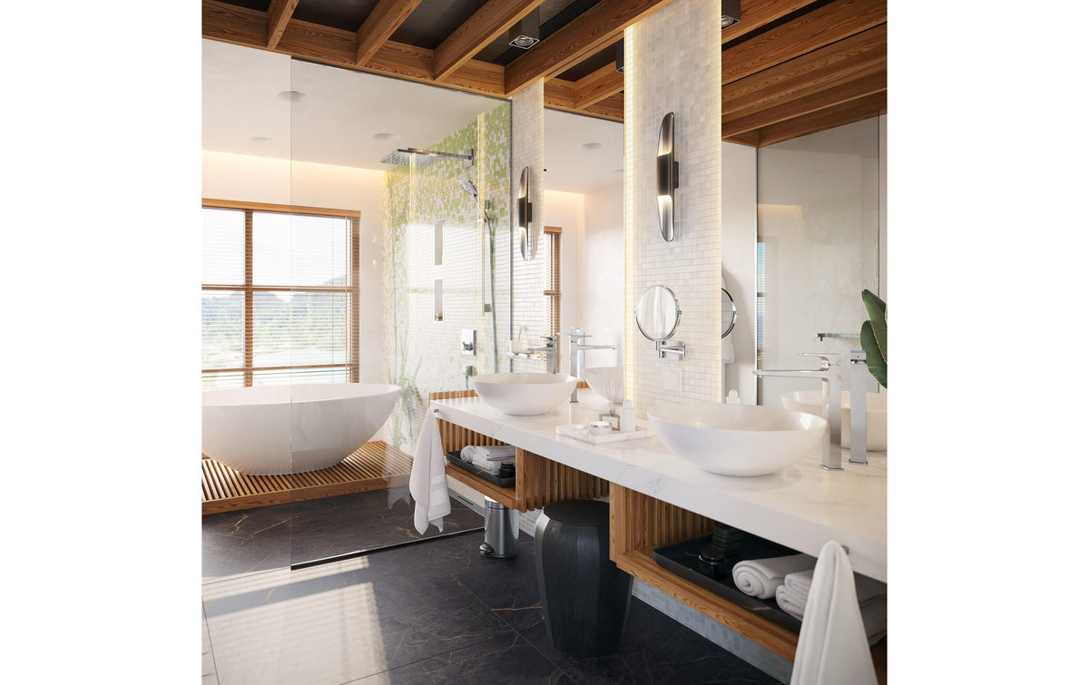 Hansgrohe Wandabfallbehälter AddStoris – Kunststoff/Metall, rund – chrom – Ø 17 × 26,5 cm