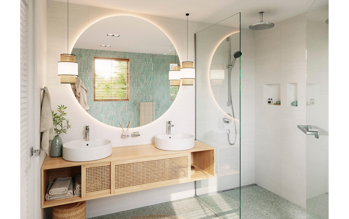 Hansgrohe Wannengriff AddStoris Q – 9,8×39,8×5,2 cm, Metall, zum Schrauben, Chrom