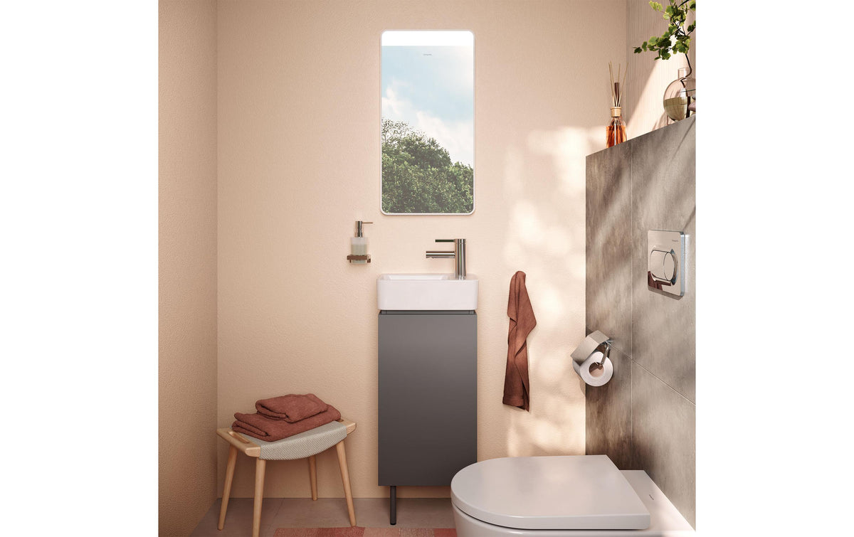 Hansgrohe Toilettenpapierhalter – chrom, wandmontiert, mit Deckel, 11,6 × 15,3 × 8,6 cm