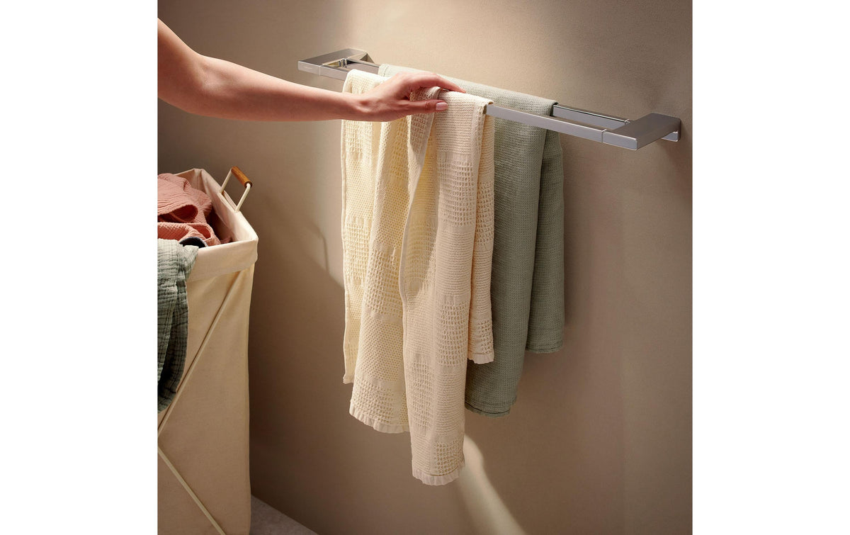 Hansgrohe AddStoris Q Handtuchhalter – doppelt, 64,8×3,2 cm, Metall, Chrom, Wandmontiert