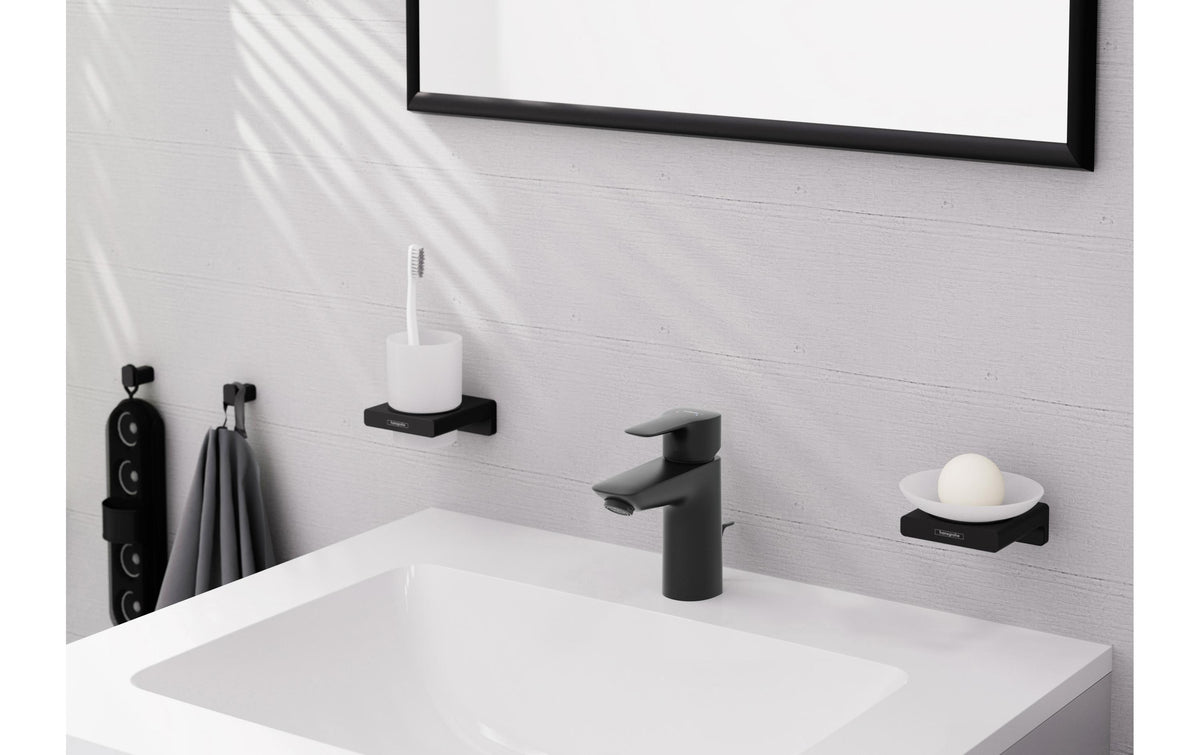 Hansgrohe AddStoris Q Haken – Metall, 8 kg, Wandmontiert, 1,6×3×2,1 cm, Matt Schwarz