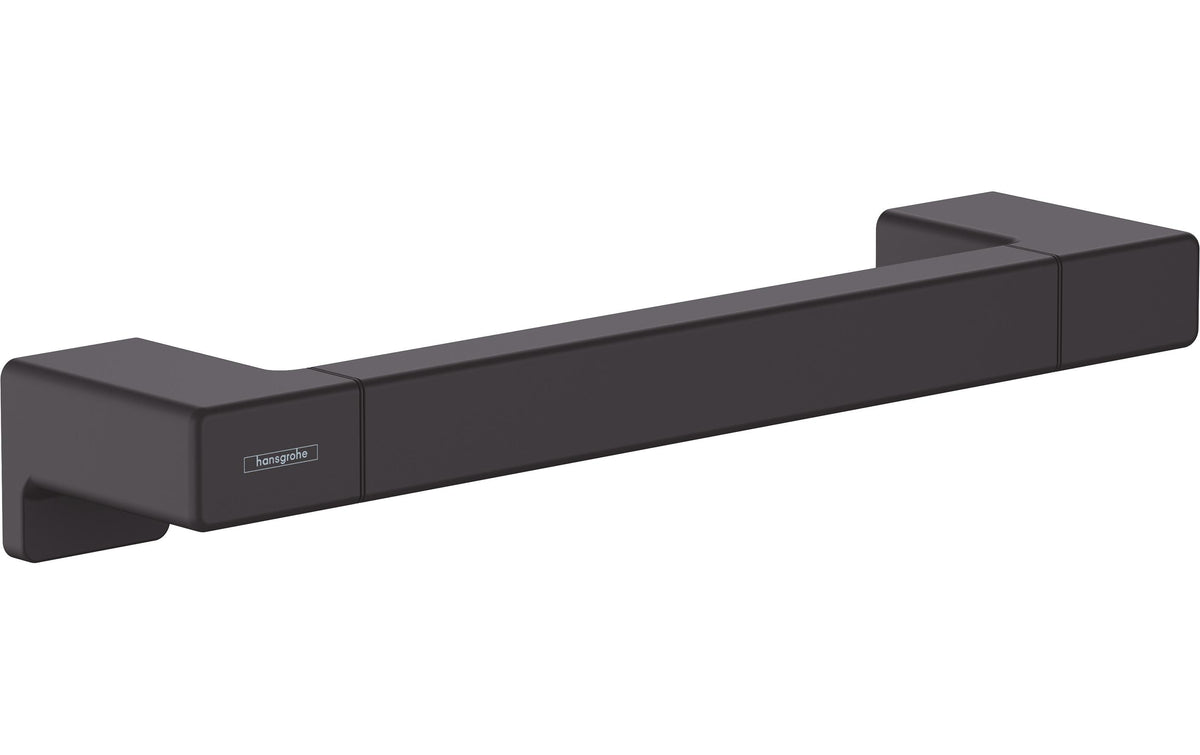 Hansgrohe AddStoris Q Wannengriff – 34,8 cm, Metall, Wandmontiert, Zum Schrauben, Schwarz matt
