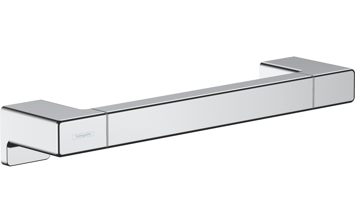 Hansgrohe Wannengriff AddStoris Q – 34,8×5,2 cm, Metall, Chrom, zum Schrauben