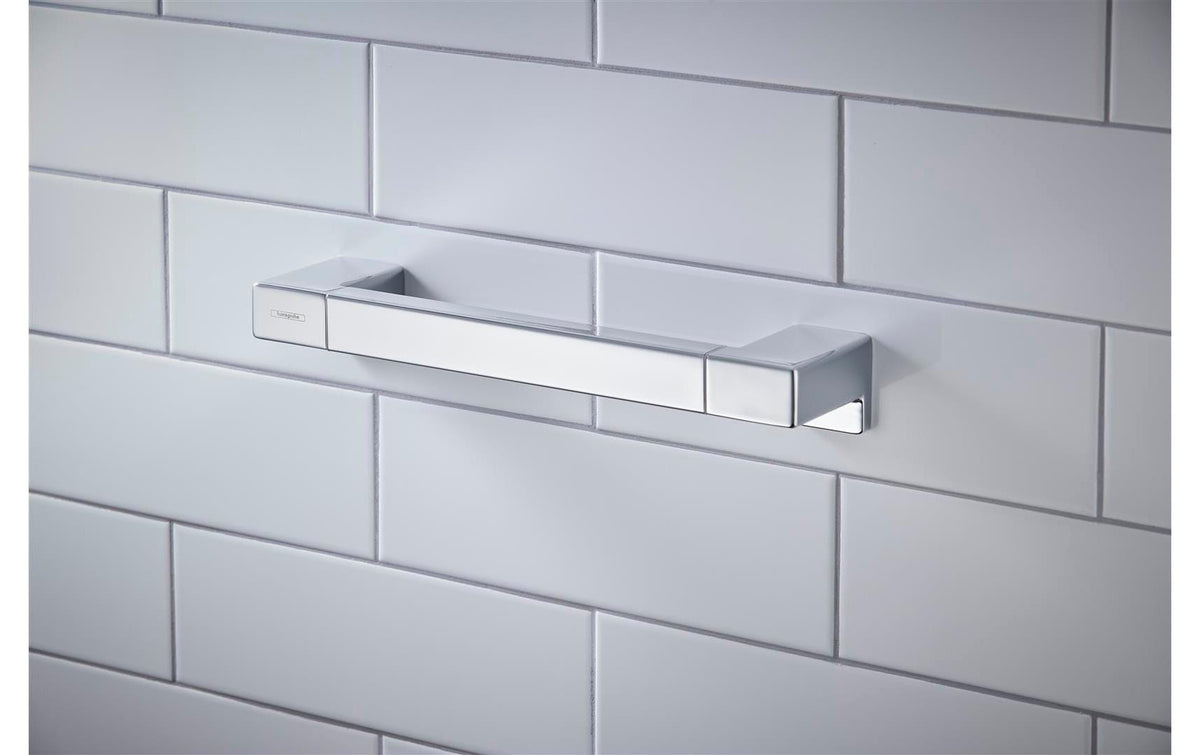 Hansgrohe Wannengriff AddStoris Q – 34,8×5,2 cm, Metall, Chrom, zum Schrauben