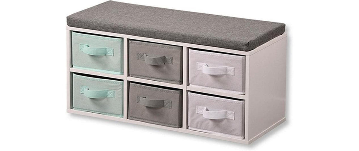 Kesper Kinderstuhl – 68 × 29,5 × 33 cm – Holz & Spanplatte – Grau/Weiss – mit 6 Regalen