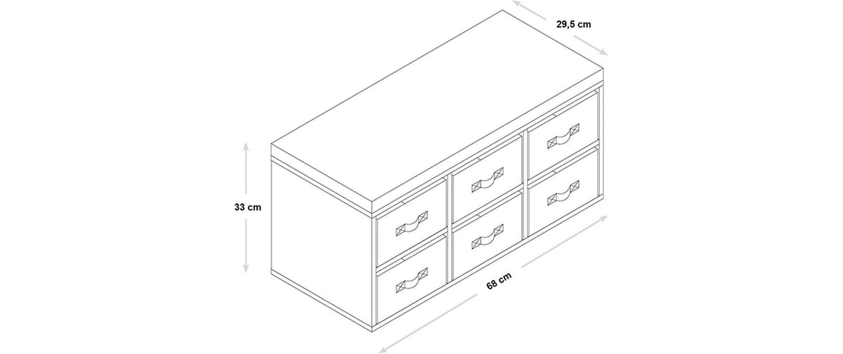 Kesper Kinderstuhl – 68 × 29,5 × 33 cm – Holz & Spanplatte – Grau/Weiss – mit 6 Regalen