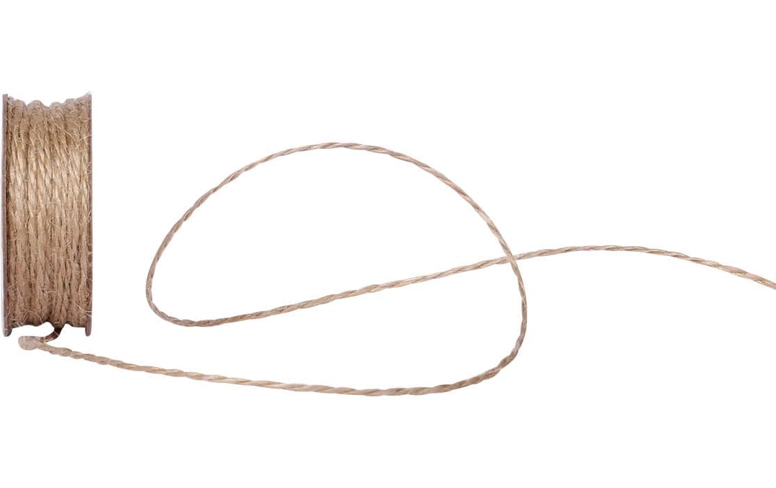 Spyk Geschenkband, Jute, Beige, 2 mm × 15 m