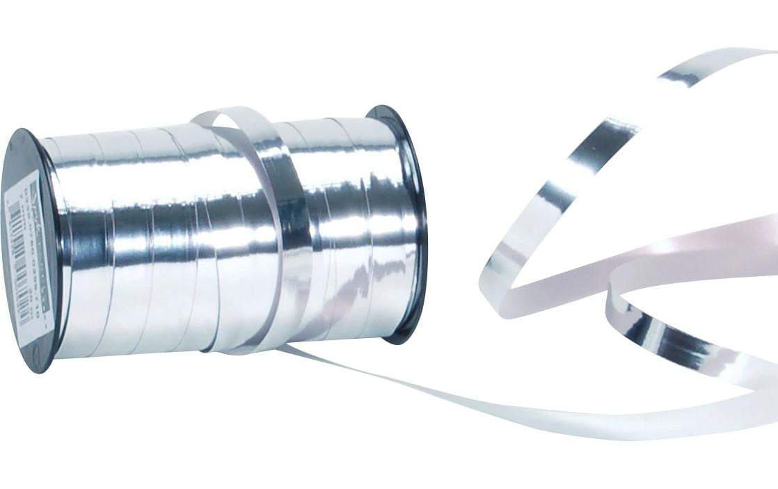 Spyk Geschenkband, Poly Miroir, Silber, 7 mm × 20 m, 1 Stk.