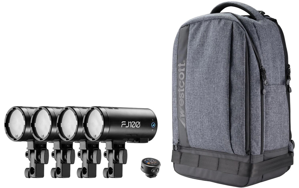 Westcott FJ100 Blitz-Set – Leitzahl 30, 23,38 Wh – für Universal