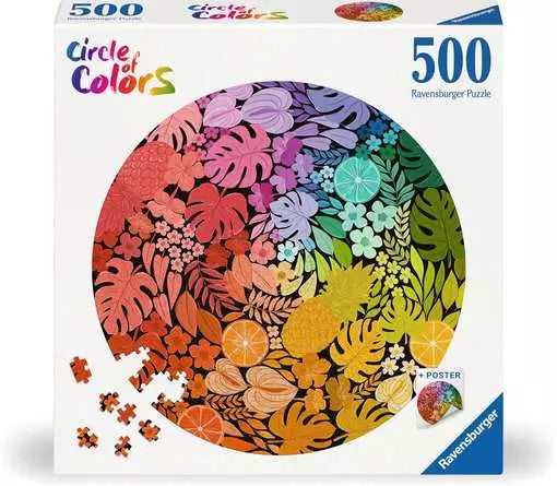 Ravensburger Puzzle Circle of Colors – Tropical – 500 Teile – Ø 52,0 cm – ab 12 Jahren