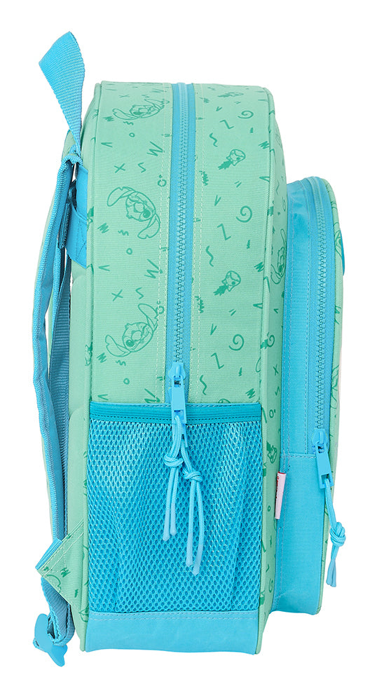 Safta Schulrucksack Stitch Aloha – 15 l, höhenverstellbar, gepolstert – Blau, 320 × 380 × 120 mm
