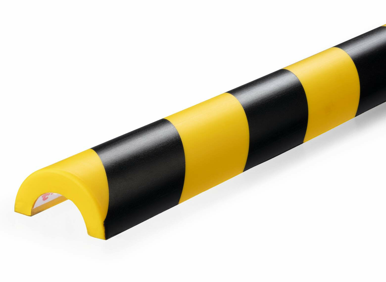 Durable Rohrschutzprofil P30 – 1 m, Ø 30 mm, Schwarz/Gelb, selbstklebend, 5 Stk.