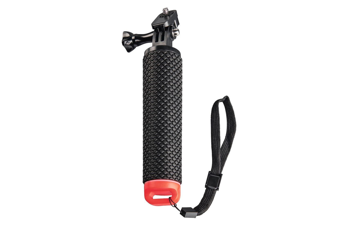 Hama 00004458 Schwimmgriff – 1/4"-Gewinde, mit Trageschlaufe – für GoPro, ActionCam – Schwarz