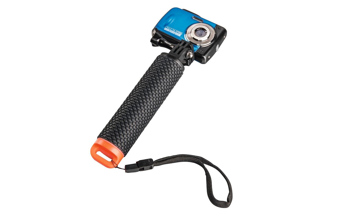 Hama 00004458 Schwimmgriff – 1/4"-Gewinde, mit Trageschlaufe – für GoPro, ActionCam – Schwarz