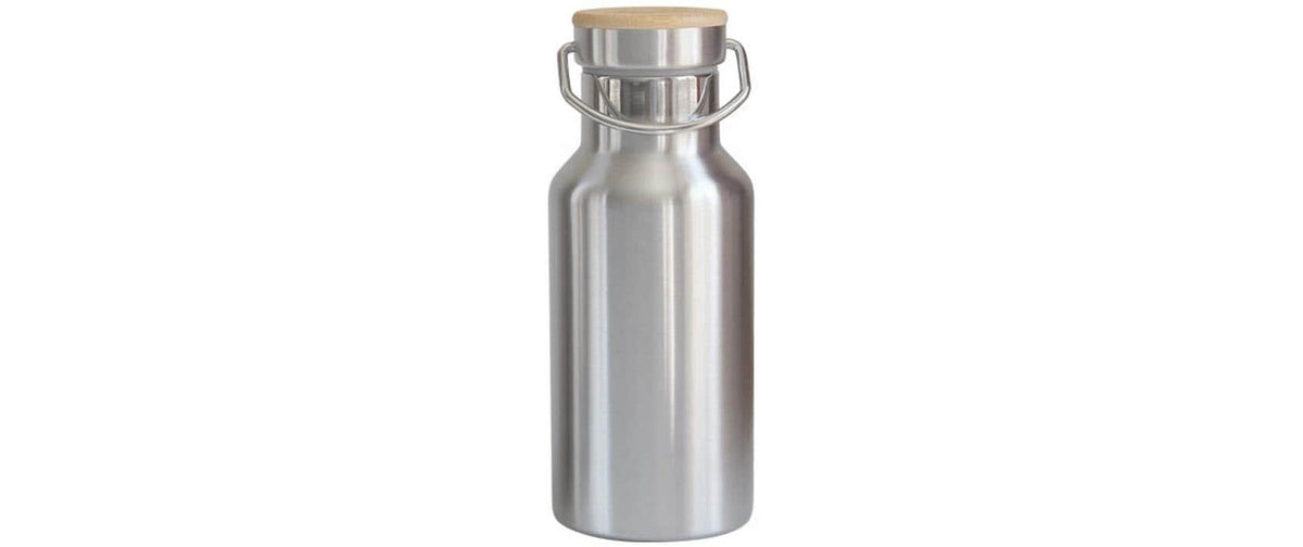 Pandoo Isolierflasche 350 ml – Doppelwandig 12 h Heiss / 24 h Kalt, Edelstahl, Schraubdeckel