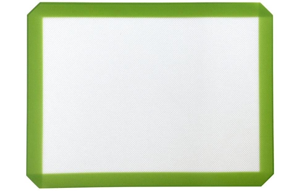 Pandoo Backmatte 30 × 40 × 0,5 cm, glasfaserbeschichtetes Silikon, grün