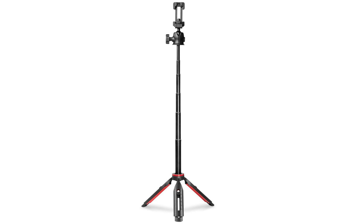 Hama Solid 80 Ball Mini-Stativ – bis 80 cm, 1 kg Traglast – Kugelkopf, Bluetooth 5,3 – Schwarz
