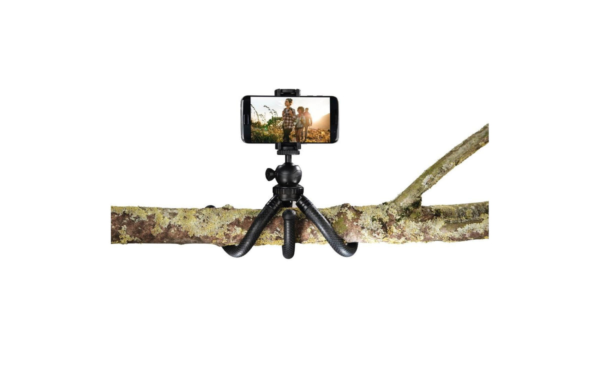 Hama FlexPro Mini-Stativ – Aluminium, 27 cm – für Smartphone 4,8–9,5 cm, GoPro, 1/4" Gewinde