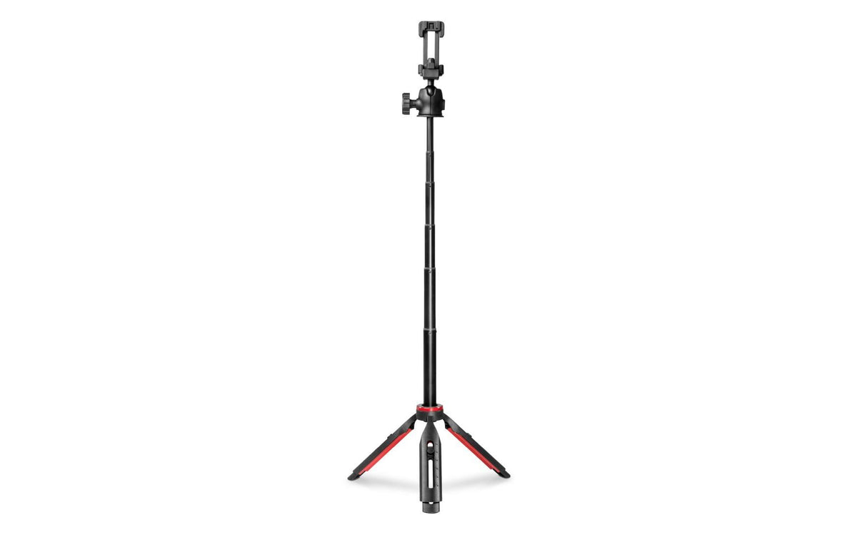 Hama Solid 80 Ball Mini-Stativ – bis 80 cm, 1 kg Traglast – Kugelkopf, Bluetooth 5,3 – Schwarz