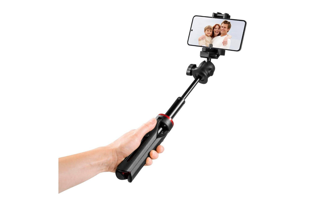 Hama Solid 80 Ball Mini-Stativ – bis 80 cm, 1 kg Traglast – Kugelkopf, Bluetooth 5,3 – Schwarz