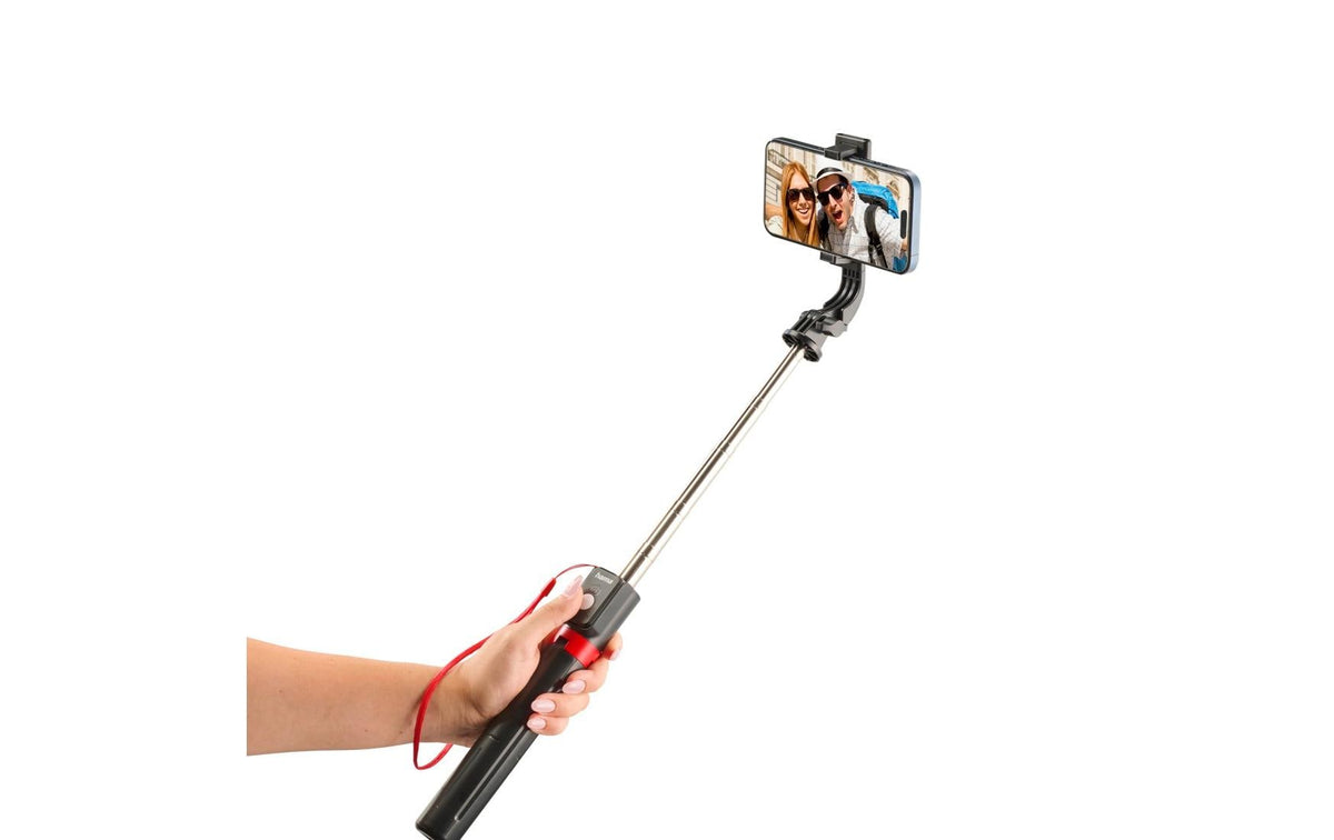 Hama Fancy Stand 110 II – Foto-Griff – Teleskopisch 110 cm, Bluetooth-Auslöser – für Android/iOS – Schwarz