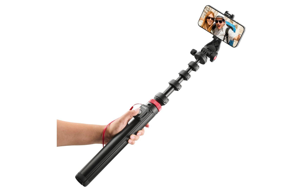 Hama Solid 160 2D Stativ – bis 160 cm, 2 kg Traglast – Schwarz – Bluetooth 5.3 – 1/4" Gewinde