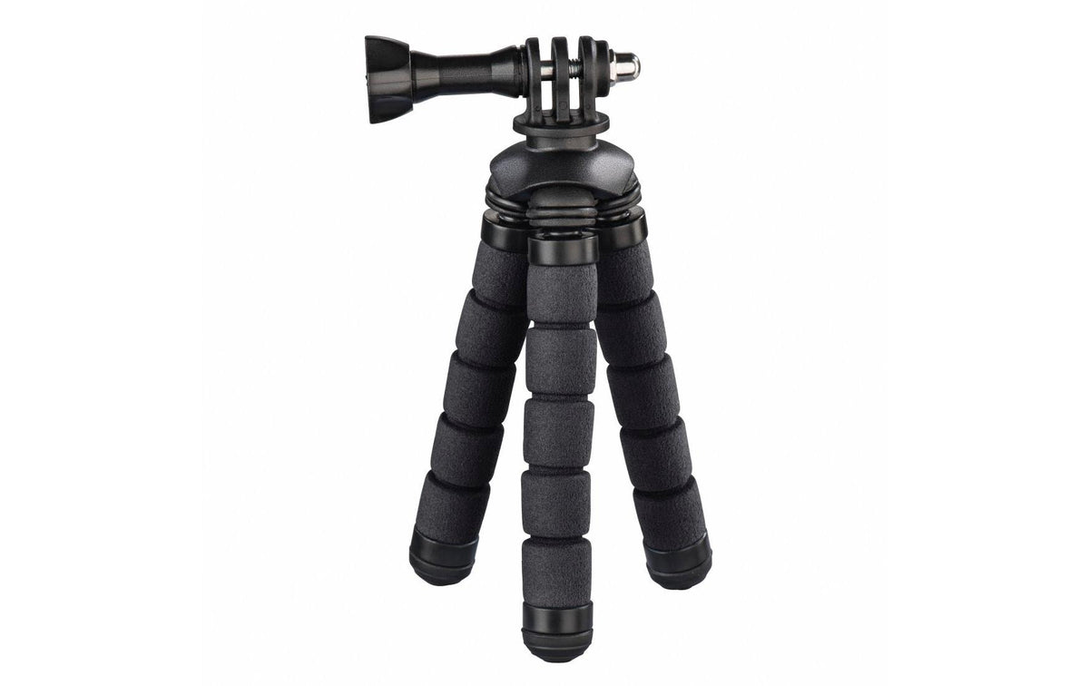 Hama Flex Mini-Stativ – bis 14 cm, 3-Bein, Aluminium – für Smartphone, ActionCam – Schwarz