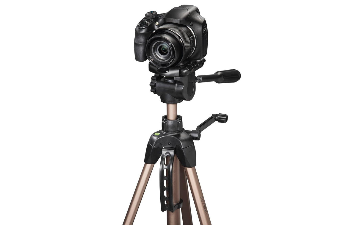 Hama Star 61 Stativ – bis 153 cm, 3 kg Traglast – für Kameras mit 1/4" Gewinde – Champagner