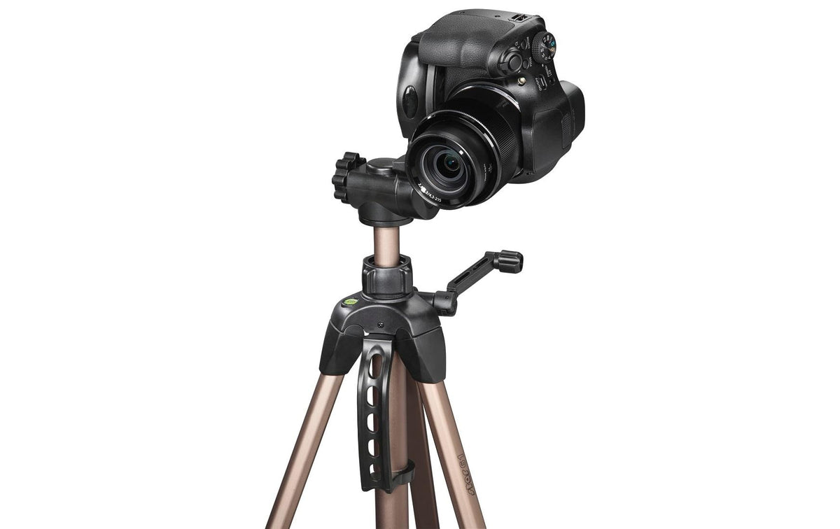 Hama Star 61 Stativ – bis 153 cm, 3 kg Traglast – für Kameras mit 1/4" Gewinde – Champagner