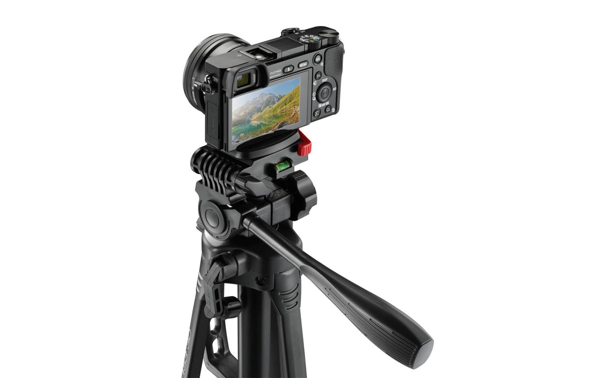 Hama Star 153 3D Dreibeinstativ – bis 153 cm, 3 kg – 1/4" Gewinde – Smartphone-Haltebreite 5,8–8,3 cm – Schwarz