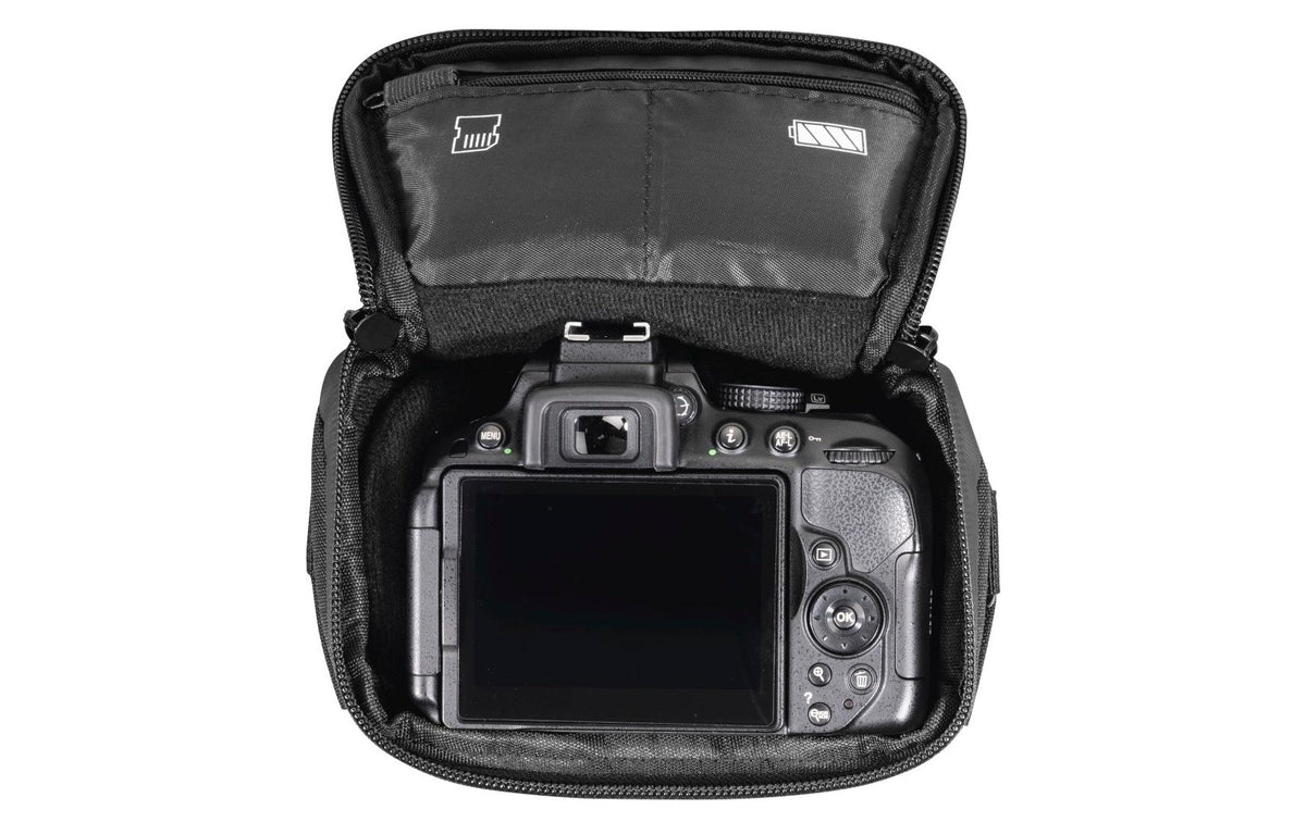 Hama Matera 100 Colt Holster – Polyester – Schwarz – für DSLR und Digitalkameras