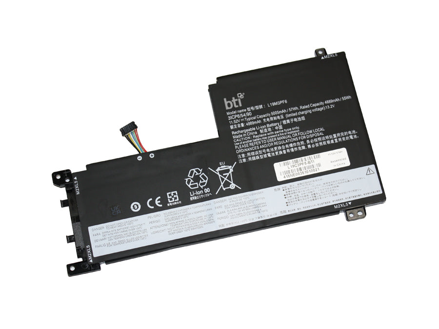 BTI Notebook-Akku – für Lenovo – 55 Wh, 11,52 V (3 Zellen) – Schwarz