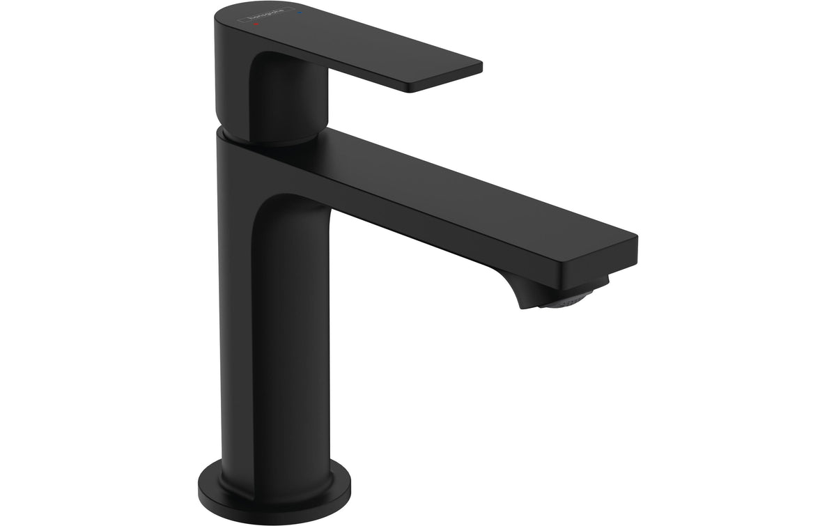 Hansgrohe Badebatterie Rebris E 110 – Einhebelmischer, Kunststoff/Messing/Metall, Schwarz matt