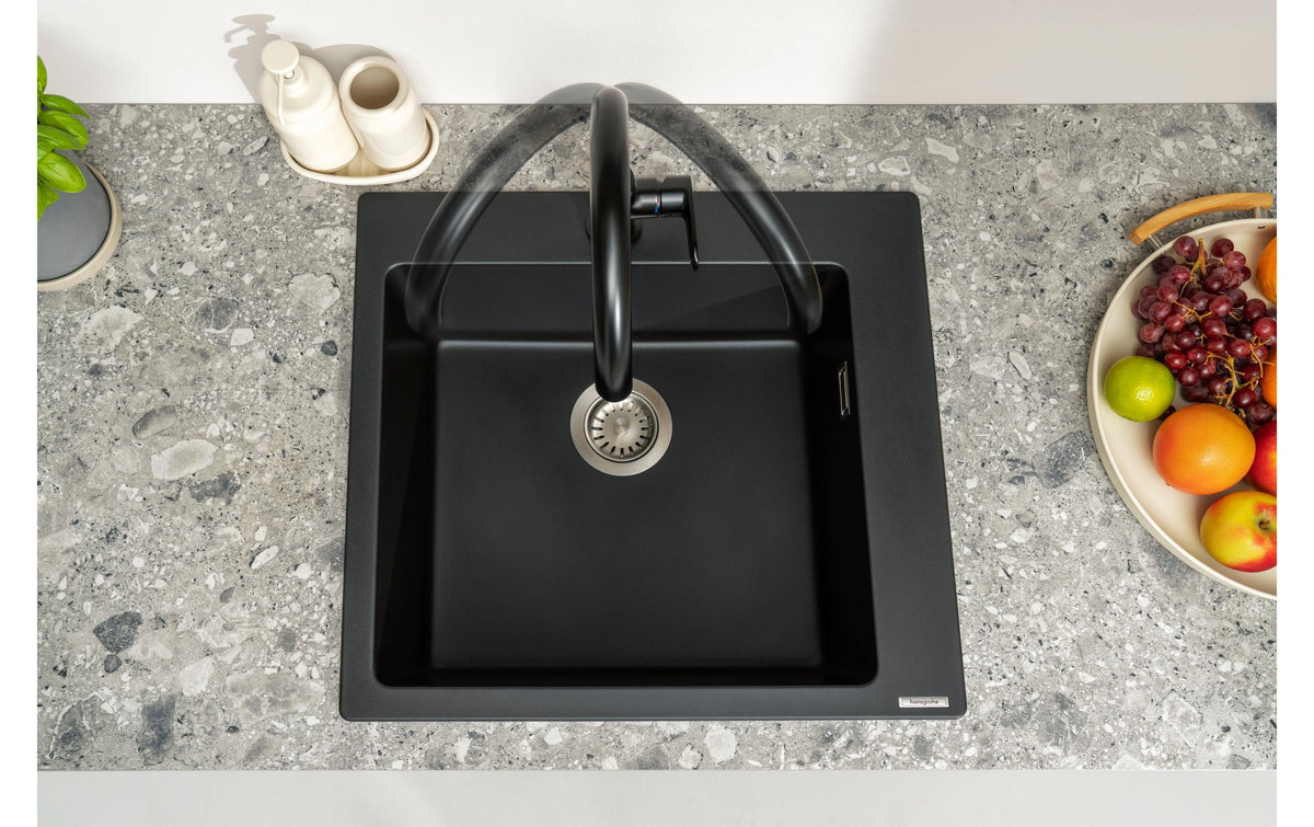 Hansgrohe Einhebelmischer 5,5 × 23,5 × 33,2 cm, Messing, schwarz matt