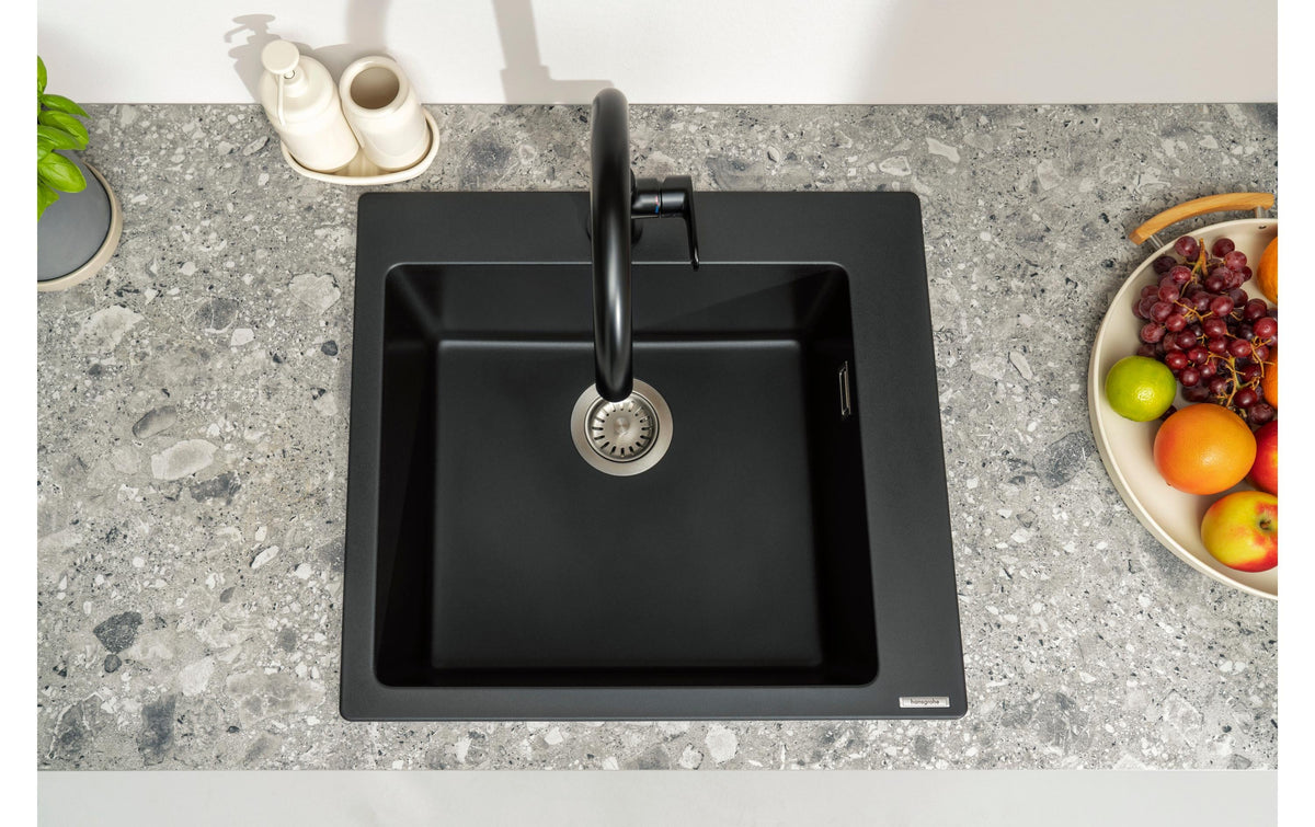 Hansgrohe Einhebelmischer 5,5 × 23,5 × 33,2 cm, Messing, schwarz matt