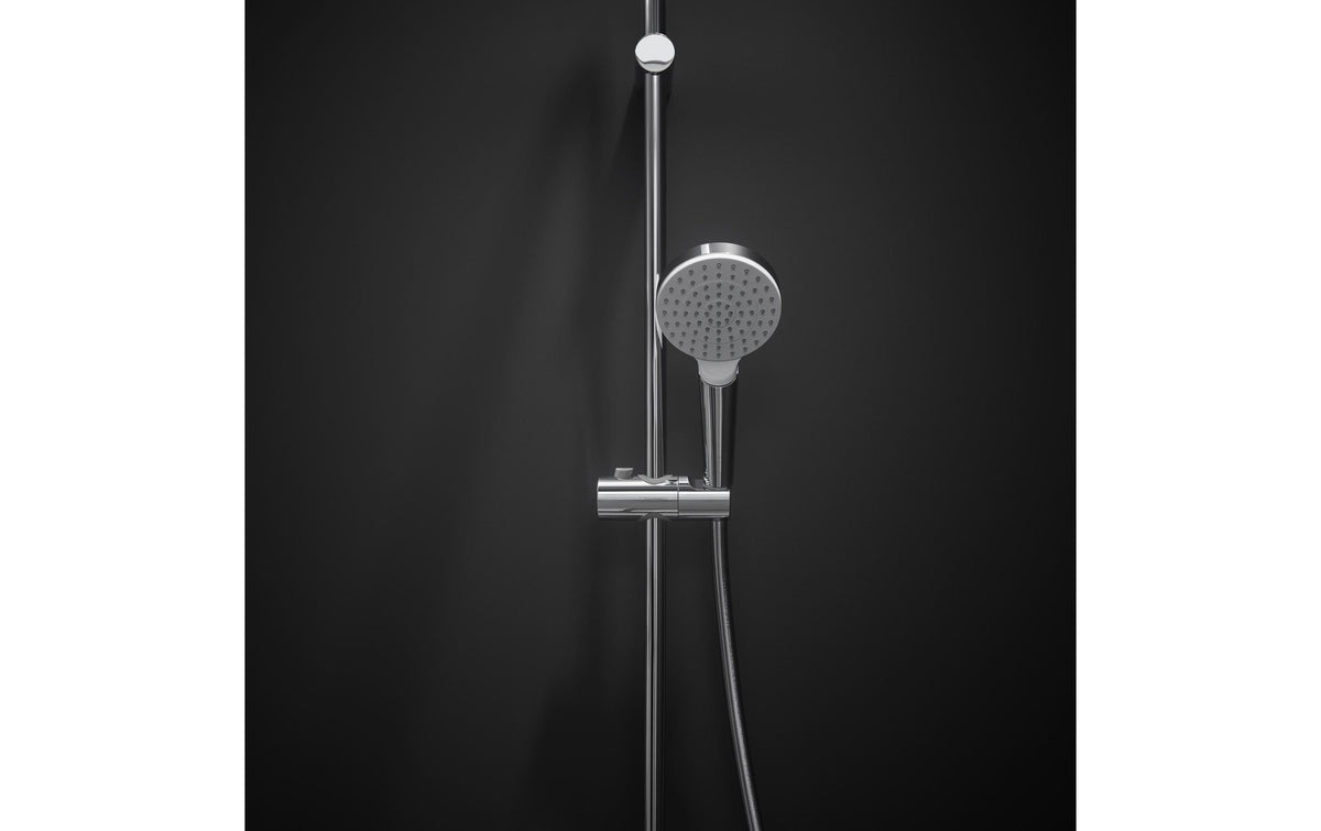 Hansgrohe Crometta Handbrause – 10×28×5,2 cm, Kunststoff (Polystyrol), Wandmontiert, Chrom/Weiss