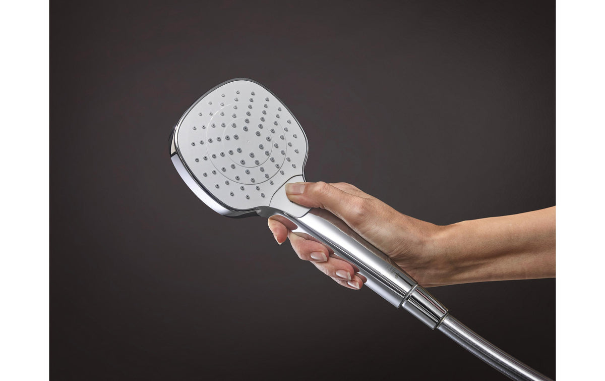 Hansgrohe Handbrause Croma Select E – 11 cm, Kunststoff, Wandmontiert, Chrom/Weiss
