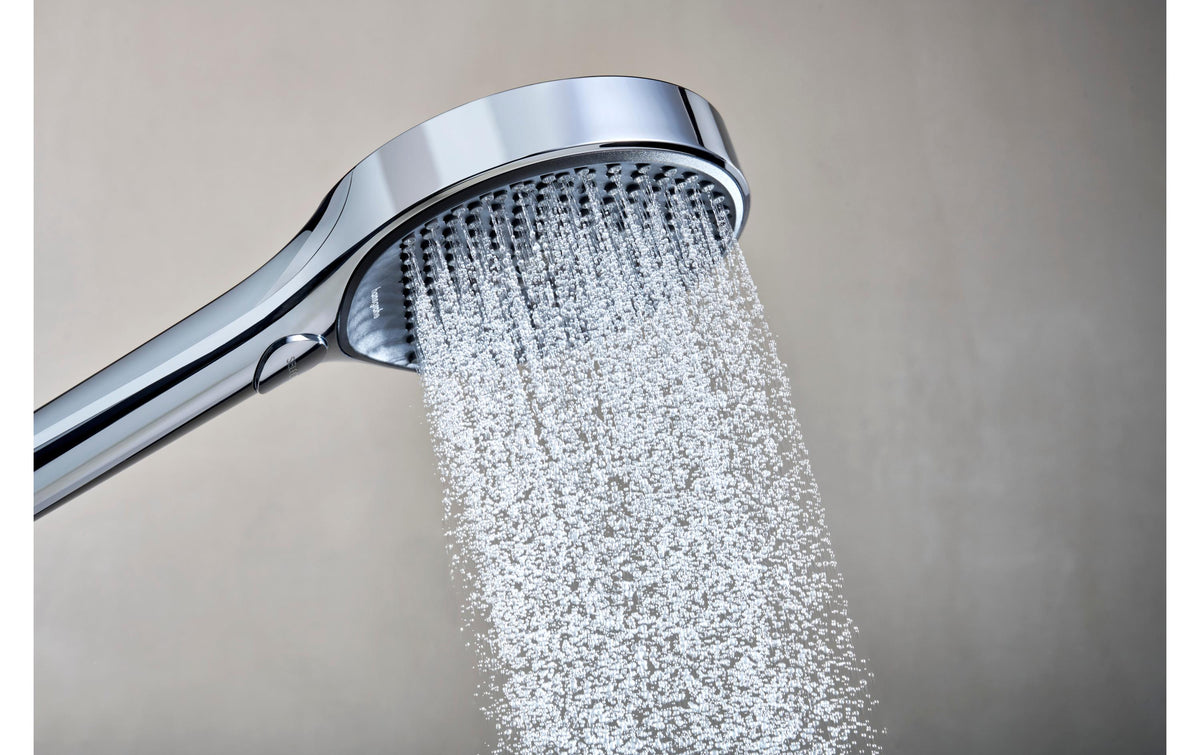 Hansgrohe Handbrause Rainfinity – 13 cm, Kunststoff, 3 Strahlarten, Chrom