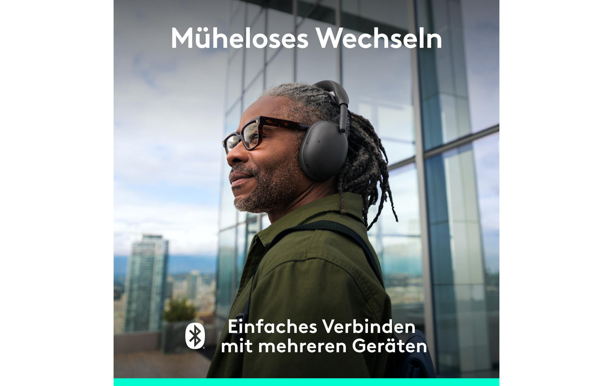 Logitech Zone Vibe Pro Office-Headset – Over-Ear, Stereo, BT, ANC, Graphit