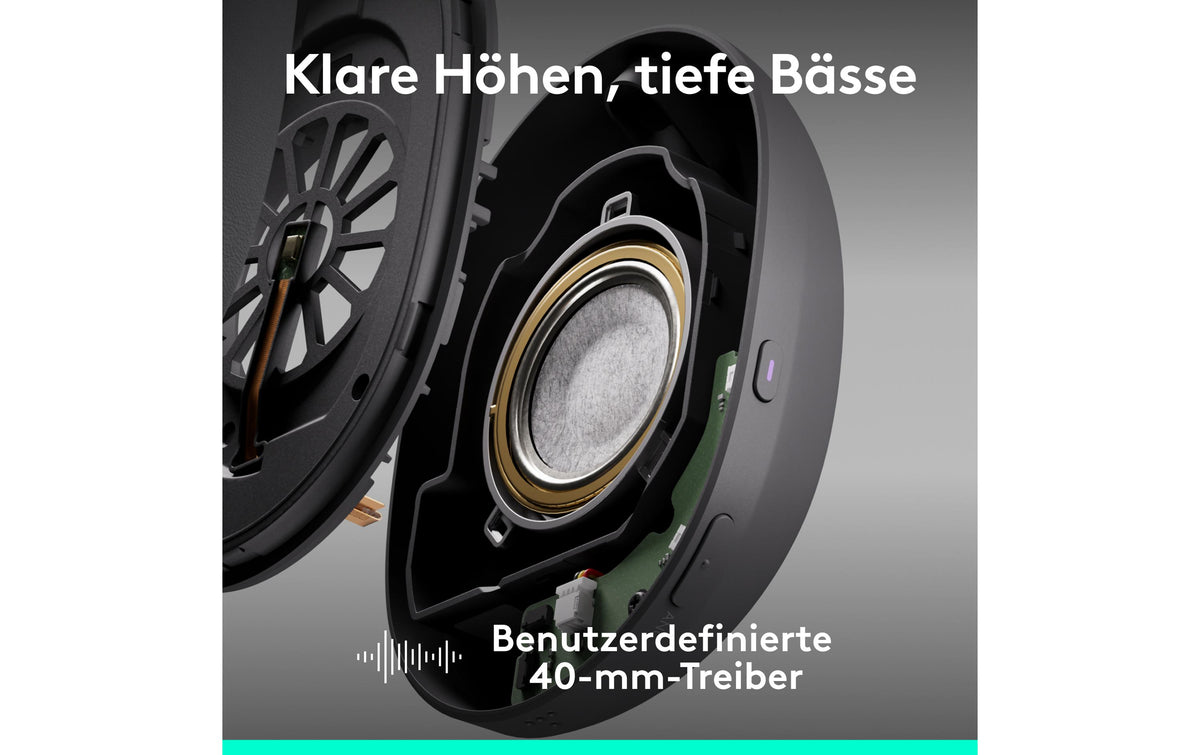 Logitech Zone Vibe Pro Office-Headset – Over-Ear, Stereo, BT, ANC, Graphit