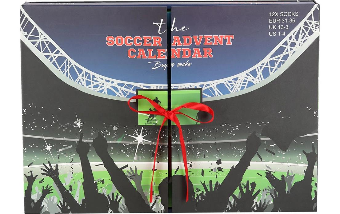 Dreams and Fantasy Adventskalender Socken Fussball – Grösse 31–36 – Befüllt