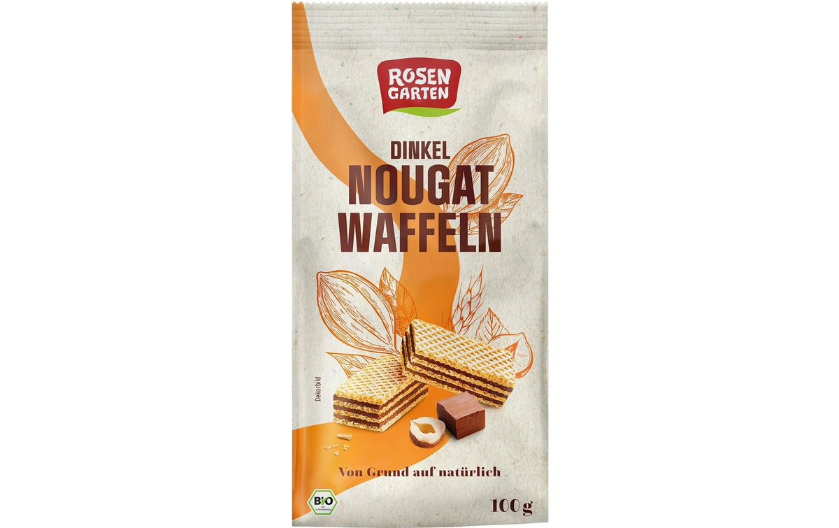Rosengarten Dinkel-Nougat-Waffeln, bio – 100 g