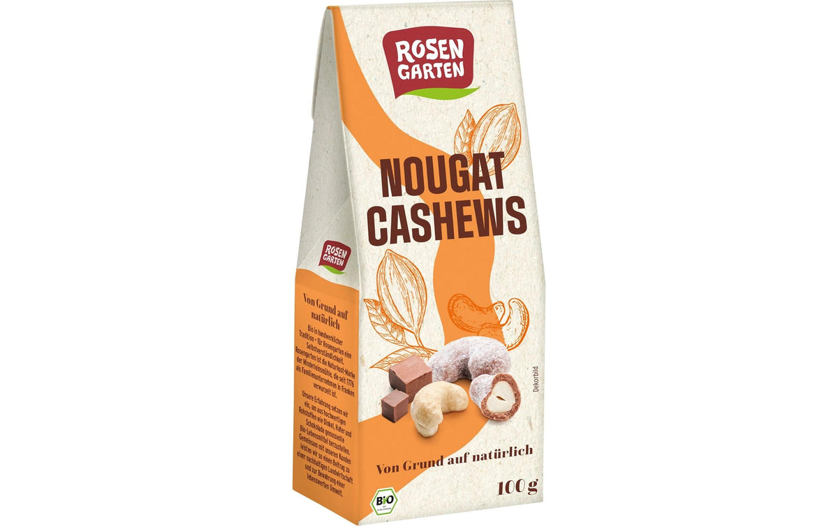 Rosengarten Nougat-Cashews – bio – 100 g
