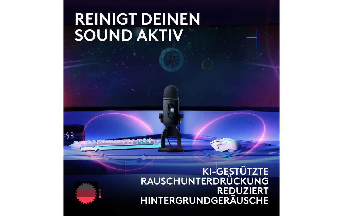 Logitech Yeti 2 – Tischmikrofon – Schwarz